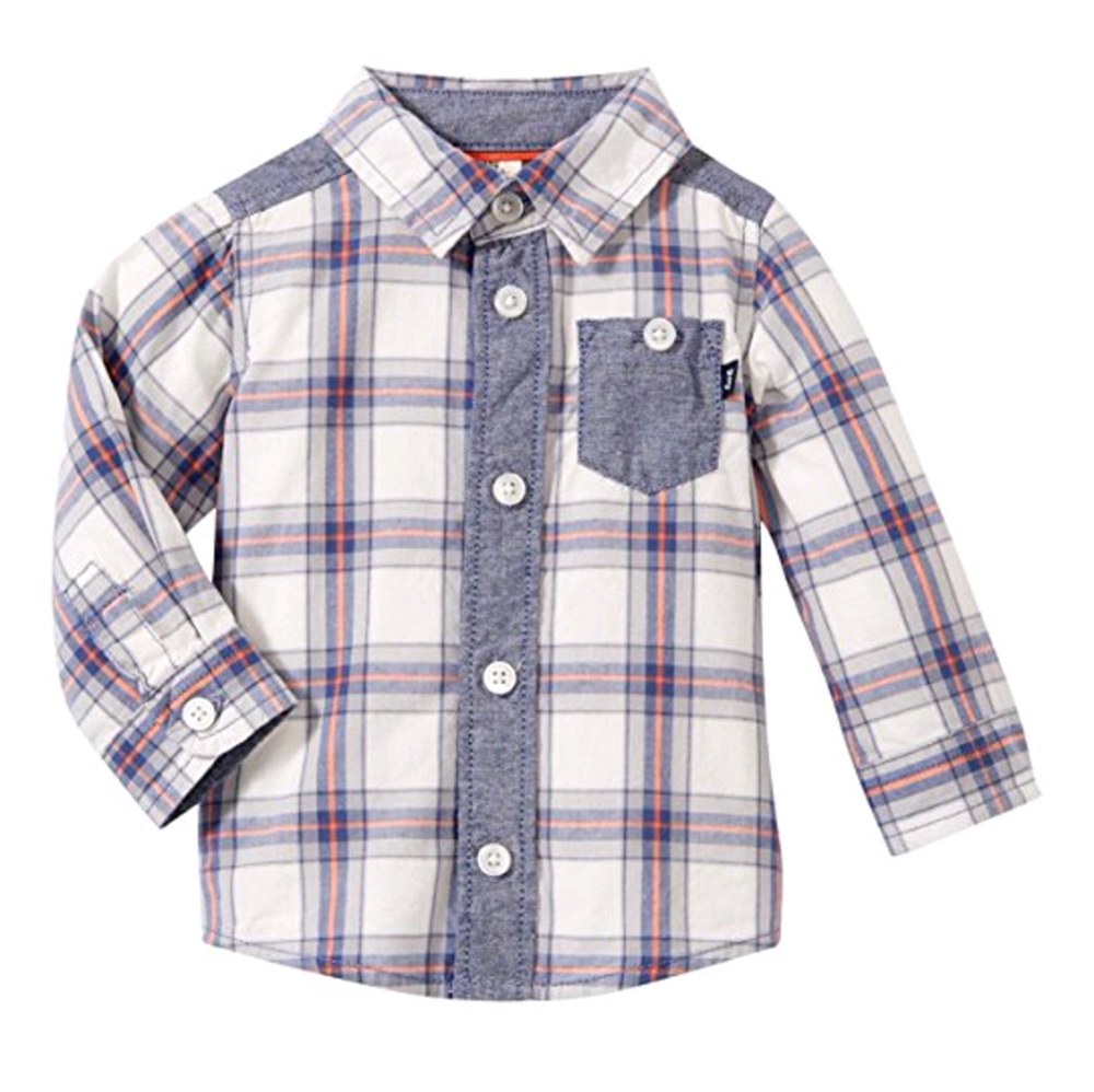 Baby B'Gosh Mystic Navy plaid button up Shirt